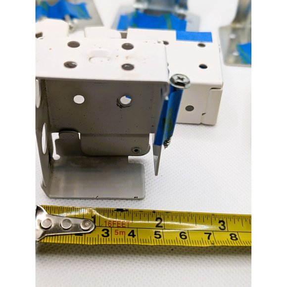 Blinds Side Mounting Bracket Set Window Treatment Brackets 2" with Screws White - Picture 4 of 7